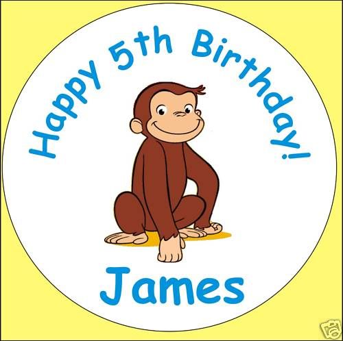 CURIOUS GEORGE Cupcake Cake Party decoration toppers  