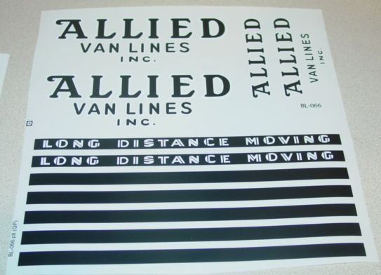 Buddy L Allied Van Lines Pre War Semi Stickers BL 066  