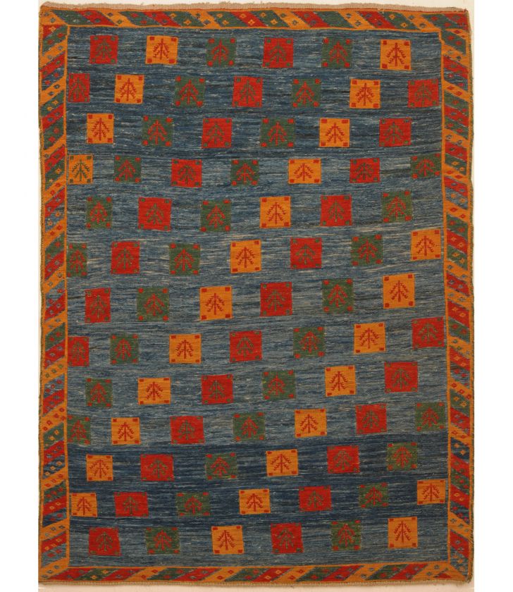 Handmade Flat Weave Kilim Qashqai Persian rug 5 x 7  