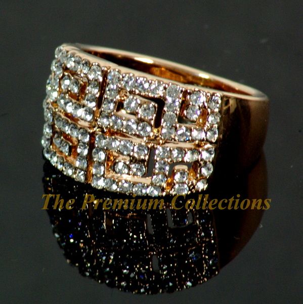 Ring Luxury w Swarovski Crystal 18K Rose Gold Plated  