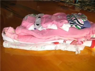Lot of Baby girl clothes, great items 0 3 3 6 mos. various name 