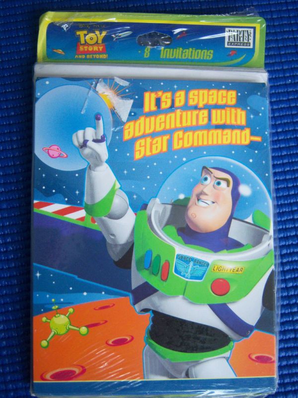 Toy Story Birthday Party Invitations Buzz Pack/s 8 NEW  