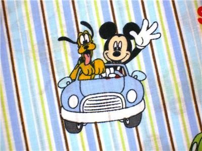 New Disney Mickey Mouse Pluto Cartoon Car Fabric BTY  