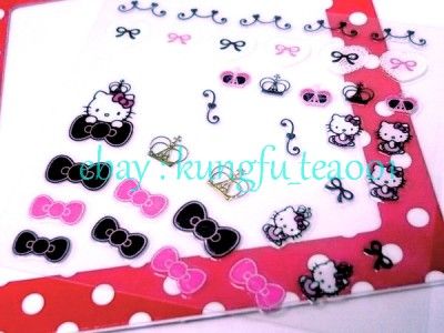 Sanrio HelloKitty Crown Lace Heart Nail Art Stickers Decorate  JAPAN 