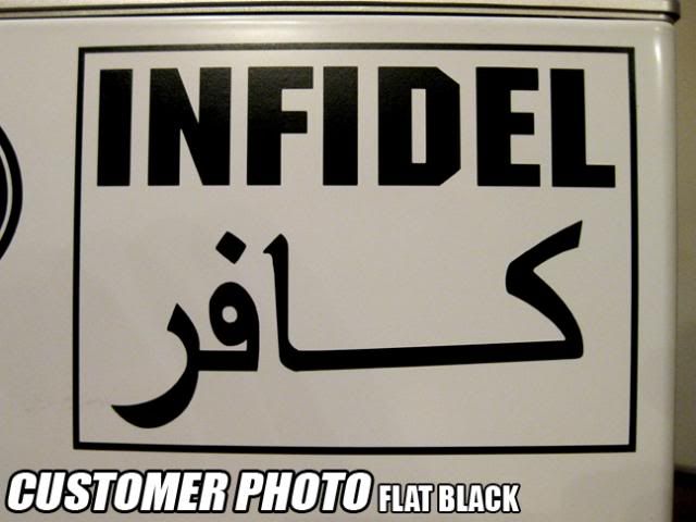 INFIDEL Decal Sticker Graphic USA US  
