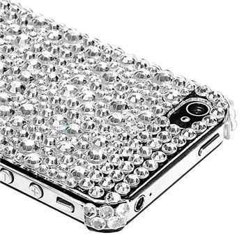 Silver Rhinestone Bling Case Cover For iPhone 4 4S 4G 4GS  