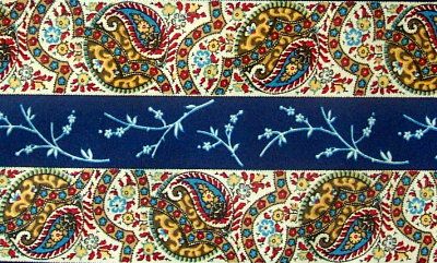 CIVIL WAR Bordering Fabric ~ 1855 Era ~ Blue  