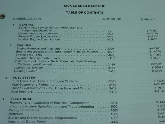 Case 680K Loader Backhoe Service Repair Manual Book  