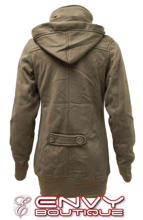   MILITARY LOOK COAT WOMENS CASUAL JACKET TOP SIZE 8 10 12 14 16  