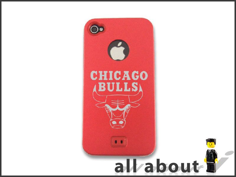 Chicago Bulls NBA Team Logo For i Phone 4 4S Hard Metal Alumor Case 