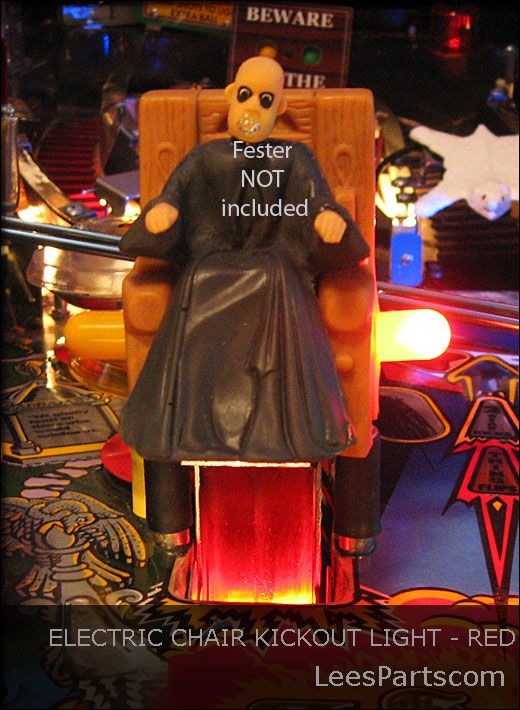 ELECTRIC CHAIR KICKOUT LIGHT Addams Family Pinball * * * New Item 