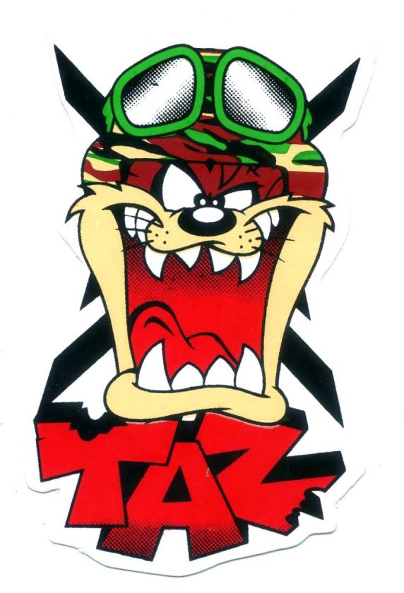 Taz Tasmanian Devil Army USA Air Force Car Sticker T83  